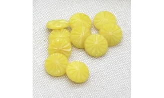 10 boutons / 12MM / Jaune "Mimosa"