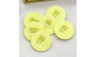 6 boutons / 21MM / Jaune citron