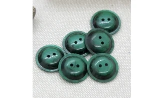 6 boutons / 17,5MM / Vert "Soucoupe"
