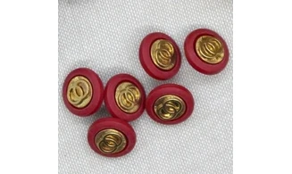 6 boutons / 15MM / Rose "Chic"