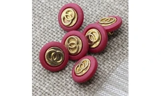 6 boutons / 15MM / Rose "Chic"