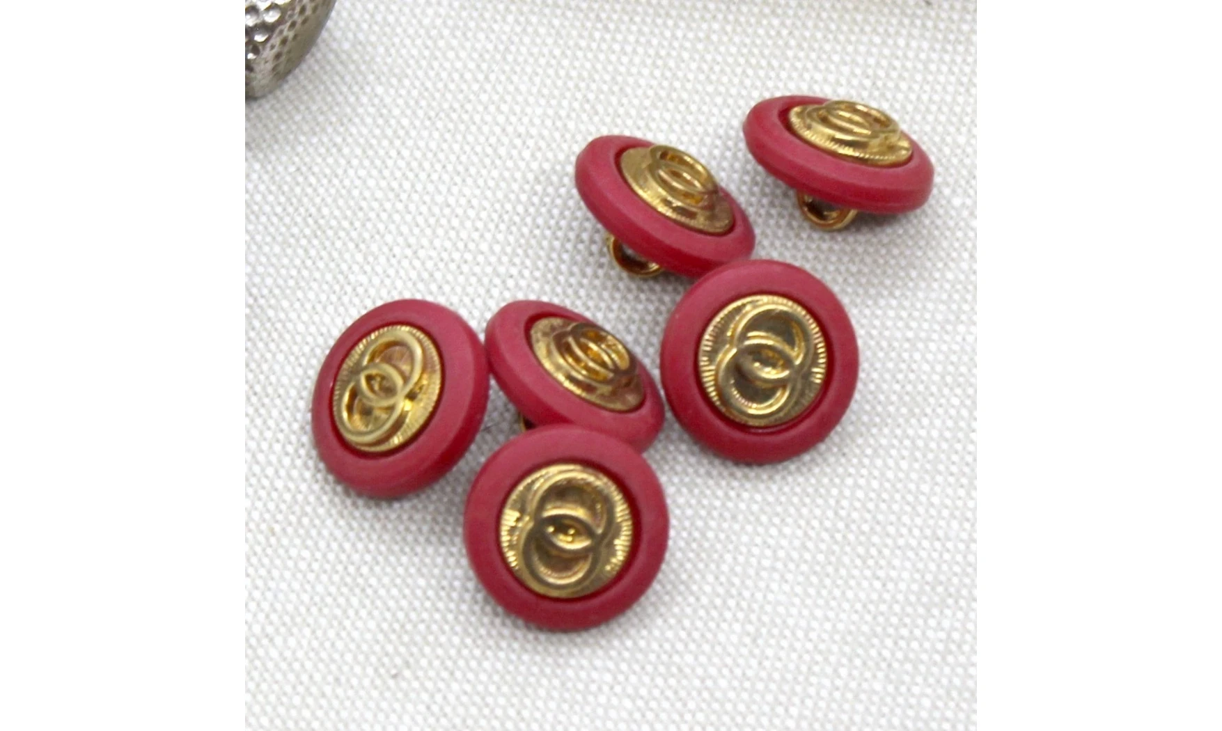 6 boutons / 15MM / Rose "Chic"