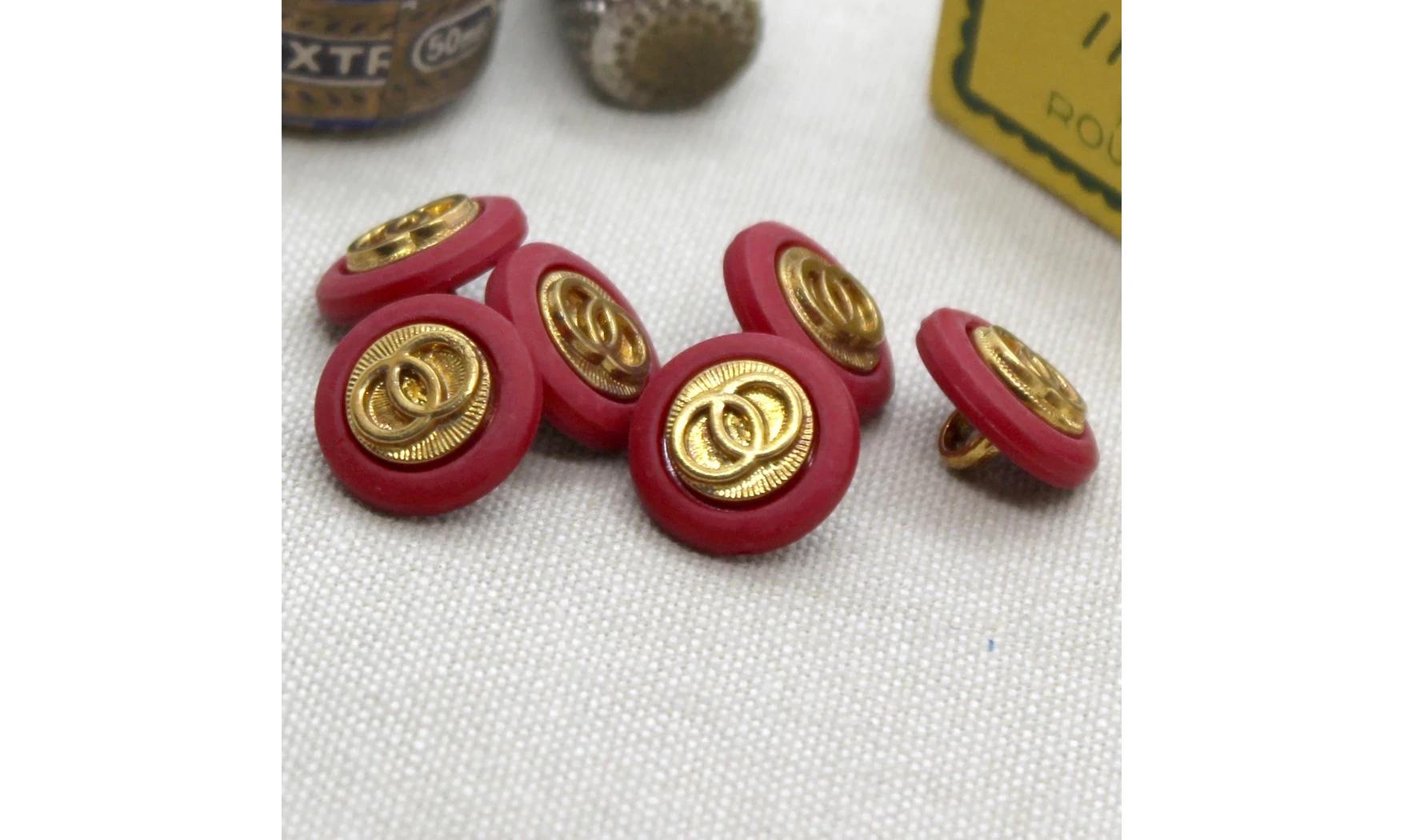6 boutons / 15MM / Rose "Chic"