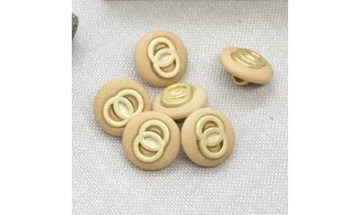 6 boutons / 15MM / Beige "Chic"
