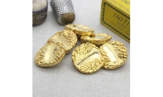 6 Boutons / 22MM / Métal doré