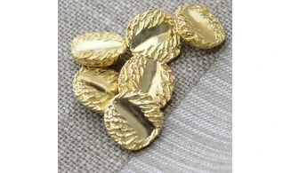 6 Boutons / 22MM / Métal doré