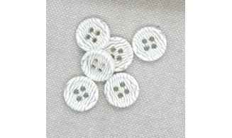 Boutons VINTAGE / 12MM / Blanc "Zébré"