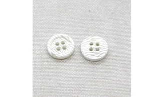 Boutons VINTAGE / 12MM / Blanc "Zébré"