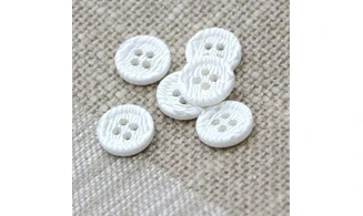 Boutons VINTAGE / 12MM / Blanc "Zébré"