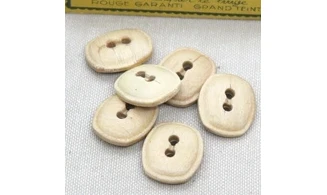 6 boutons / 23MM / Ovale naturel