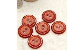 Bouton VINTAGE ROUGE / par 6 / 22MM