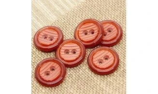 Bouton VINTAGE ROUGE / par 6 / 22MM