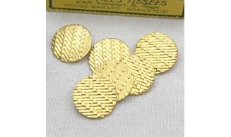 6 boutons / 24MM / Métal doré "Chevrons"