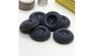 6 boutons / 27MM / Noir