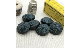 6 boutons / 22MM / Vert "Spirale"