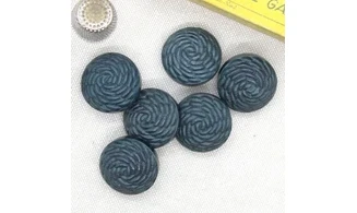 6 boutons / 22MM / Vert "Spirale"
