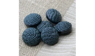 6 boutons / 22MM / Vert "Spirale"