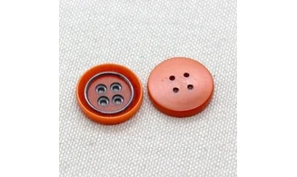 6 boutons / 17MM / Rouge et noir