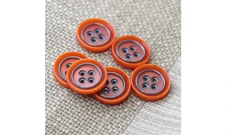 6 boutons / 17MM / Rouge et noir