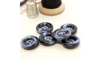 Bouton VINTAGE GRIS / par 6 / 22MM