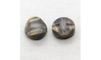 6 boutons / 22MM / Brun "Rocher"