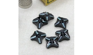 6 boutons / 13MM / Noir et bleu