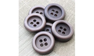 6 Boutons / 35MM / Brun Chocolat