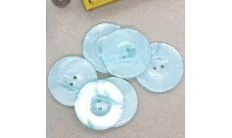 6 boutons / 39,5MM / Bleu nacré