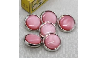 6 boutons / 23MM / Cabochon Rose nacré
