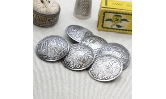 6 boutons / 27MM / Métal "Mandarin"