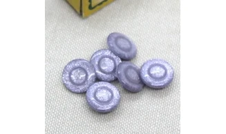 6 boutons / 12MM / Violet "Paillettes"