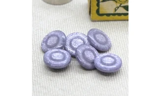 6 boutons / 12MM / Violet "Paillettes"