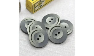 6 boutons / 28MM / Vert "Trompe l'oeil"