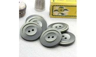 6 boutons / 28MM / Vert "Trompe l'oeil"