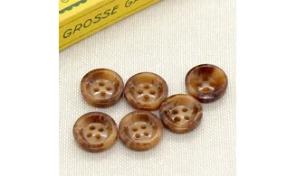 6 boutons / 14MM / Brun