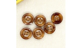 6 boutons / 14MM / Brun