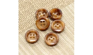 6 boutons / 14MM / Brun