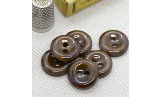 6 boutons / 18MM / Brun