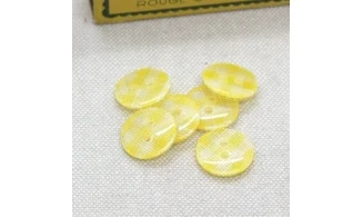 6 boutons / 14,5MM / Jaune Vichy