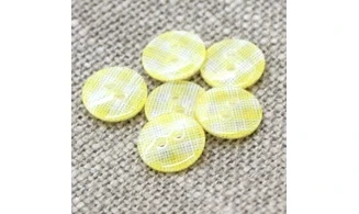 6 boutons / 14,5MM / Jaune Vichy