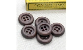 6 Boutons / 26MM / Brun Chocolat