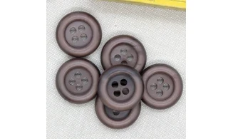 6 Boutons / 26MM / Brun Chocolat