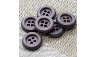 6 Boutons / 26MM / Brun Chocolat