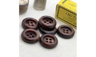 Boutons VINTAGE / 21MM / Brun Chocolat