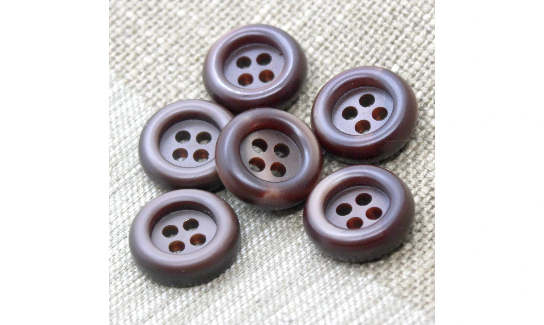 Boutons VINTAGE / 21MM / Brun Chocolat