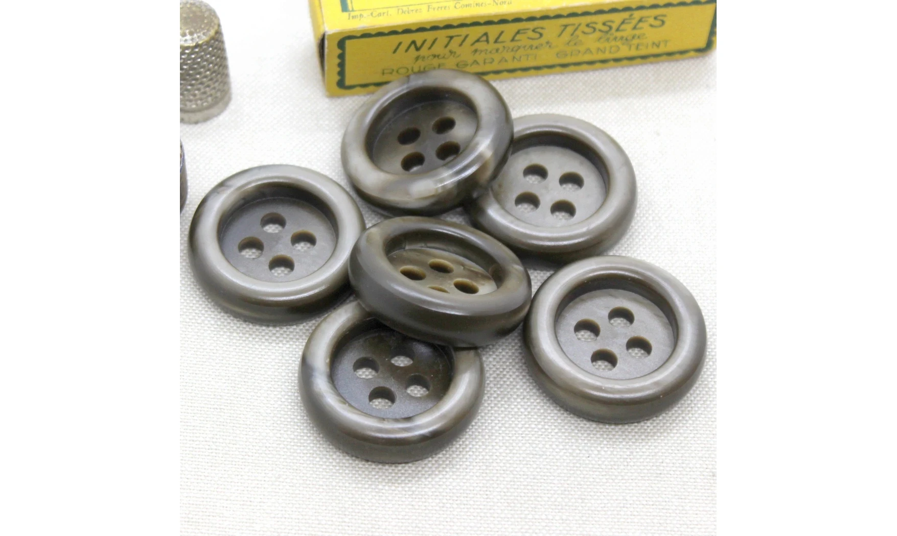 Boutons VINTAGE / 35MM / Vert Kaki