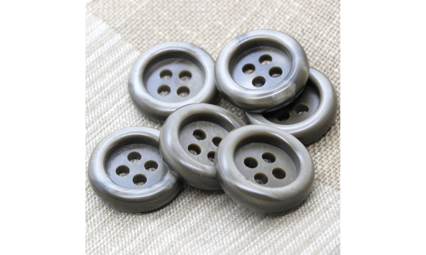 Boutons VINTAGE / 30MM / Brun kaki