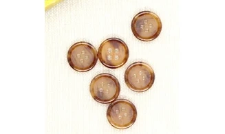 6 boutons / 14MM / Brun