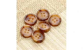 6 boutons / 14MM / Brun