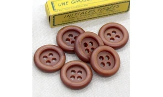 Boutons VINTAGE / 30MM / Brun Caramel